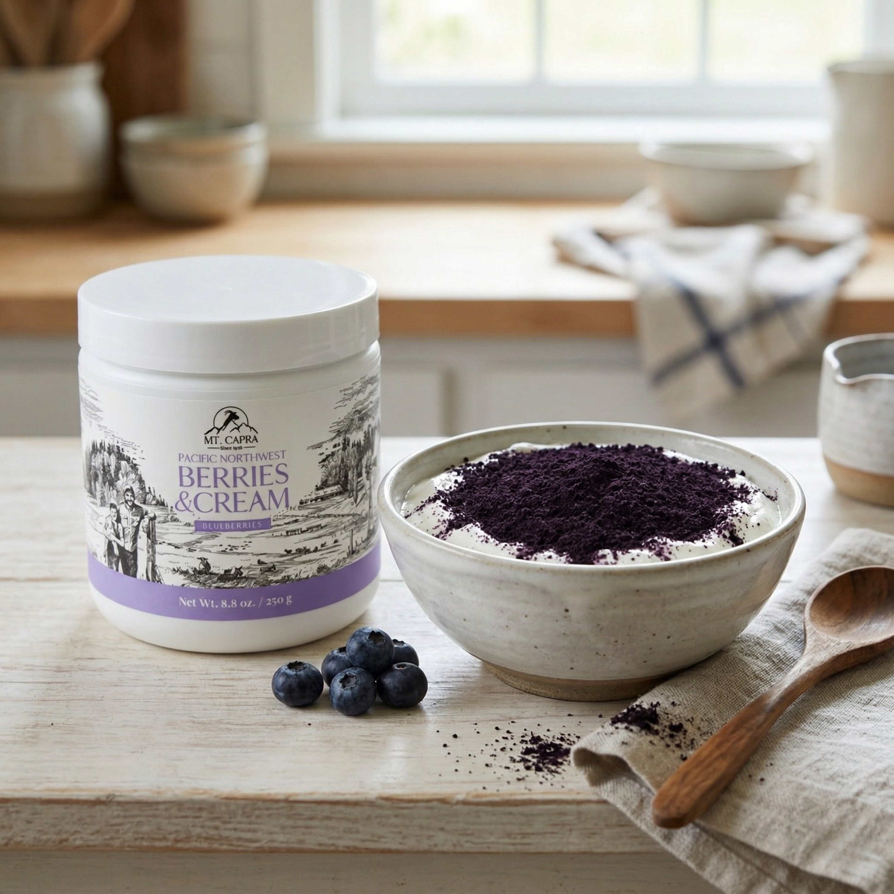 Pacific Northwest Blueberries and Cream