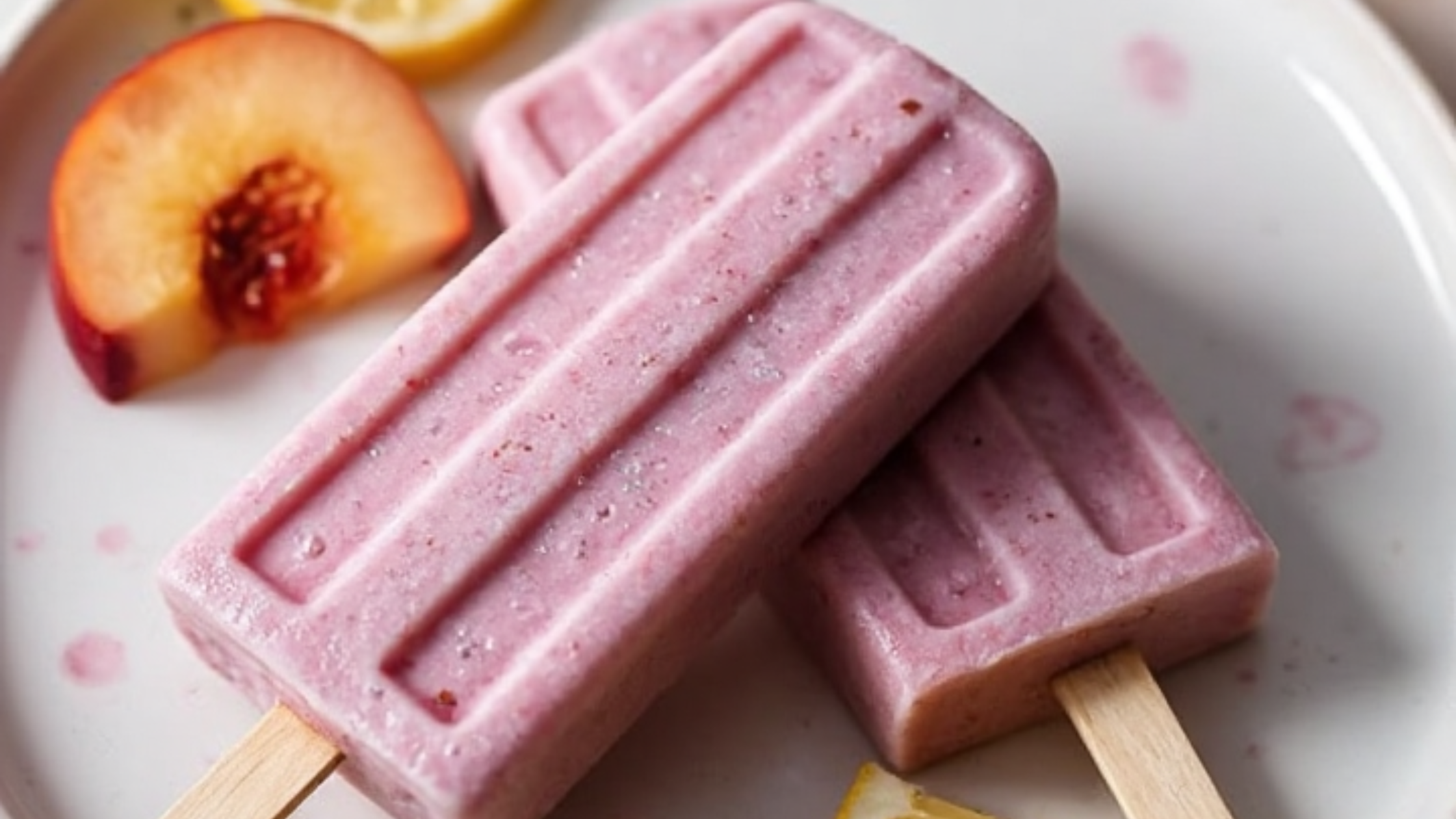 Peach Berry Lemonade Pops