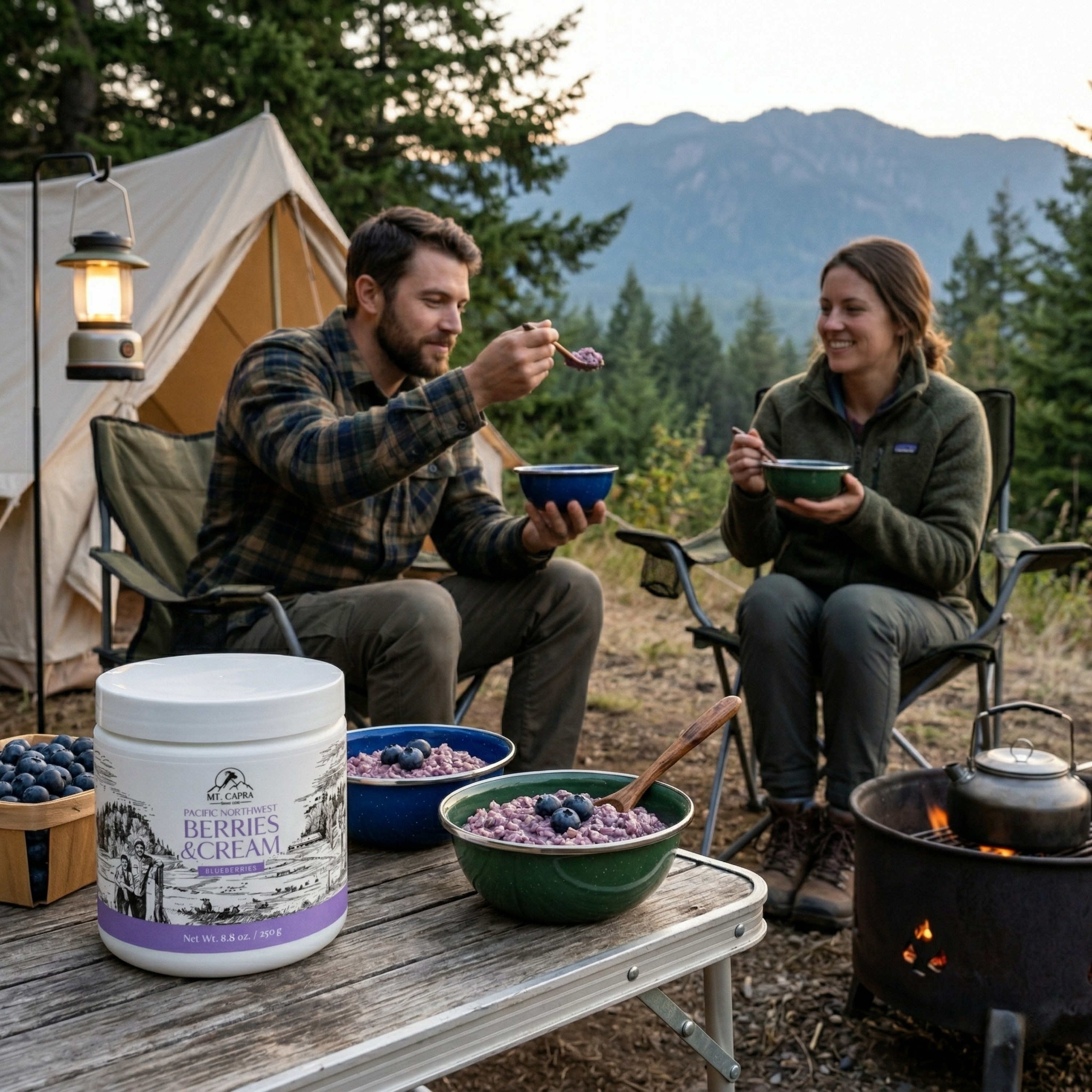 Pacific Northwest Blueberries and Cream