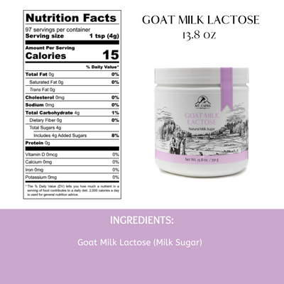 Goat Milk Lactose - Capra Lactose – Mt. Capra Goat Milk Lactose - Capra Lactose – Mt. Capra